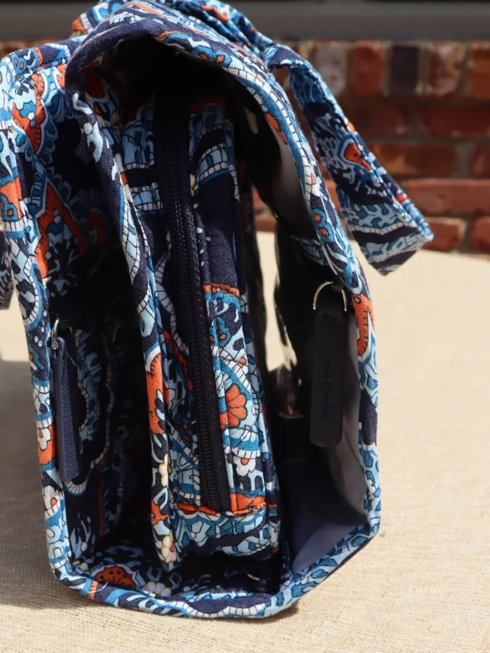 Vera Bradley Hanging Organizer Marrakech Blue and Orange Retired Pattern